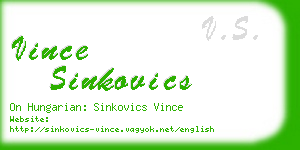 vince sinkovics business card